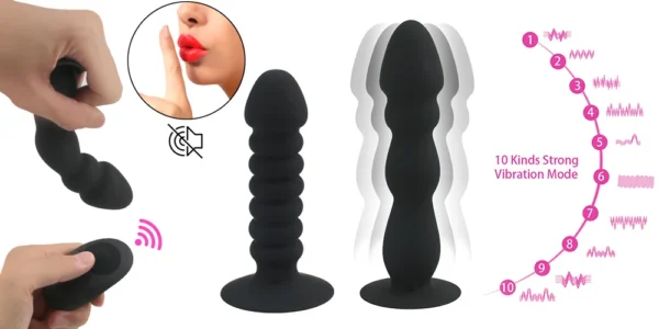 Vibratore a Scossa Elettrica, Plug Anale E-Stim con Controllo Remoto, Buttplug Vibrante, Dildo Dilatatore Anale, Giocattolo Intimo e Masturbatore - immagine 13