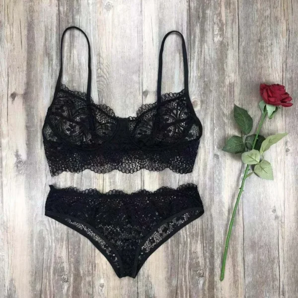 Nuova lingerie sexy reggiseno sexy femminile set di lingerie ciglia set di reggiseno trasparente in pizzo reggiseno push-up da donna lingerie esotica sexy - immagine 28