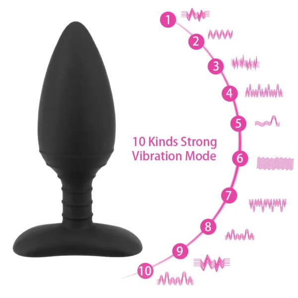 Vibratore a Scossa Elettrica, Plug Anale E-Stim con Controllo Remoto, Buttplug Vibrante, Dildo Dilatatore Anale, Giocattolo Intimo e Masturbatore - immagine 25