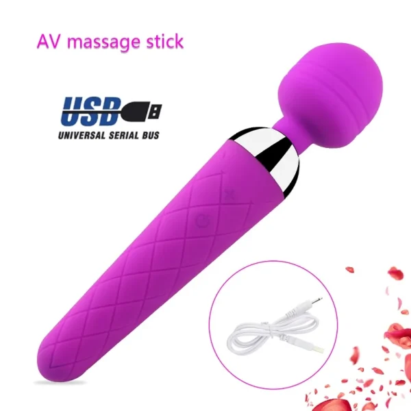 Dispositivo per Masturbazione Femminile - Vibratore AV Magic Wand, Stimolatore Clitorideo, Massaggiatore Vaginale e Punto G, Giocattolo Erotico per Donne - immagine 11
