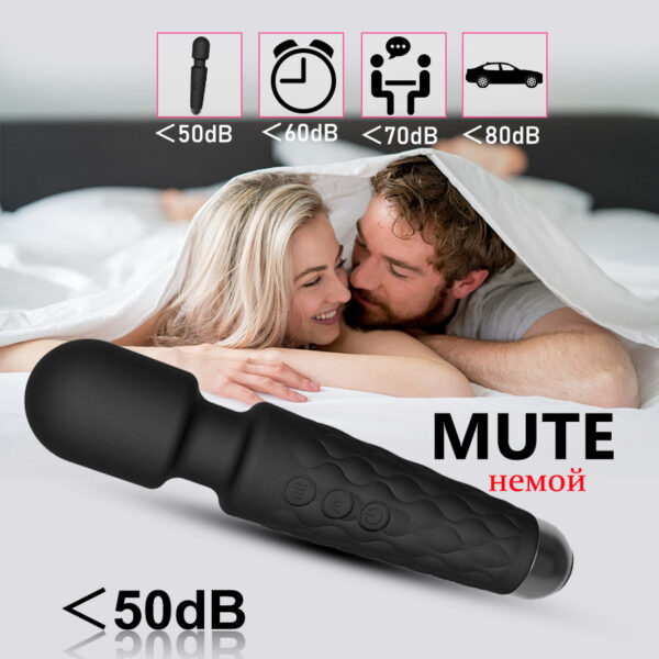 Vibratore AV Magic Wand con 20 Velocità, Dildo Stimolatore del Clitoride per Donne, Ricaricabile USB, Massaggiatore Sexy, Giocattolo Erotico per Adulti 18+ - immagine 22