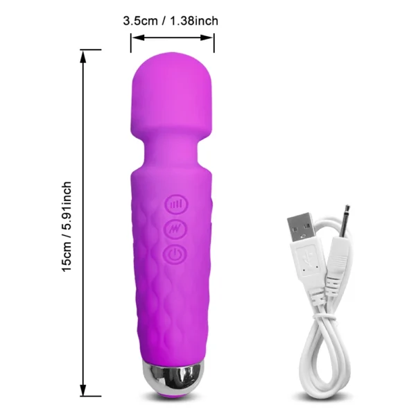 Stimolatore Punto G e Clitoride, Vibratore per Donne, Massaggiatore Potente per Punto G e Clitoride, Giocattolo Erotico AV Magic-Wand Femminile - immagine 11