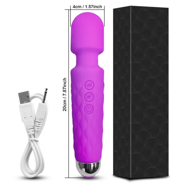 Stimolatore Punto G e Clitoride, Vibratore per Donne, Massaggiatore Potente per Punto G e Clitoride, Giocattolo Erotico AV Magic-Wand Femminile - immagine 8