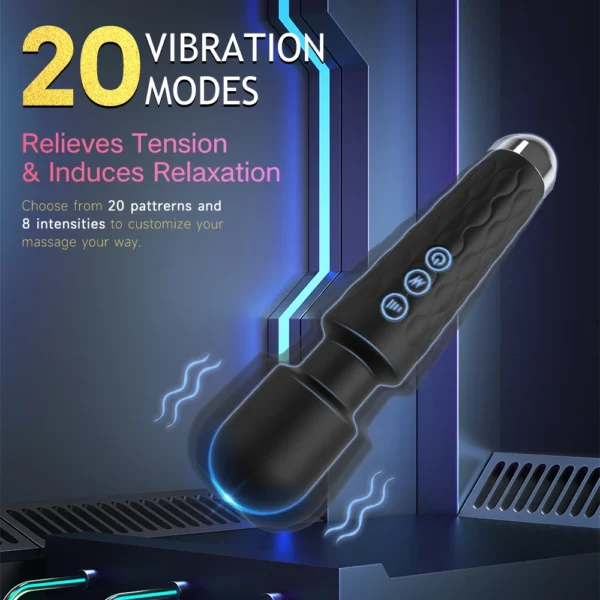 Dispositivo per Masturbazione Femminile - Vibratore AV Magic Wand, Stimolatore Clitorideo, Massaggiatore Vaginale e Punto G, Giocattolo Erotico per Donne - immagine 16