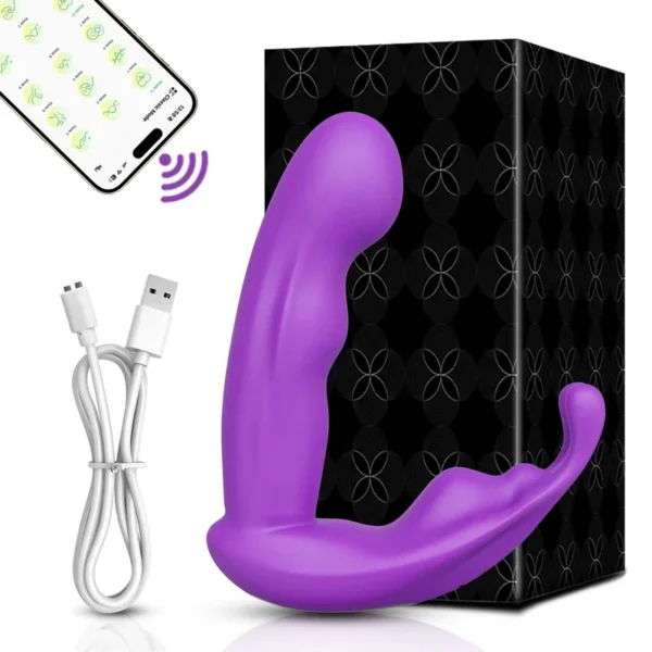 Vibratore Indossabile con Dildo per Punto G - Giocattolo Erotico per Donne, Controllo Remoto via App, Mutandine Vibranti Mini, Rose-Toy, Macchina del Sesso - immagine 7