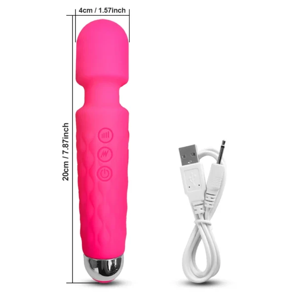 Stimolatore Punto G e Clitoride, Vibratore per Donne, Massaggiatore Potente per Punto G e Clitoride, Giocattolo Erotico AV Magic-Wand Femminile - immagine 15