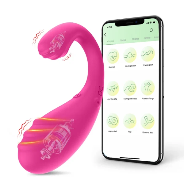Vibratore con Doppio Motore - Controllo Remoto via App, Dildo per Donne, Wireless Bluetooth, Stimolatore Anale e Punto G, Vibratore Clitorideo e Mutandine Vibranti - immagine 17