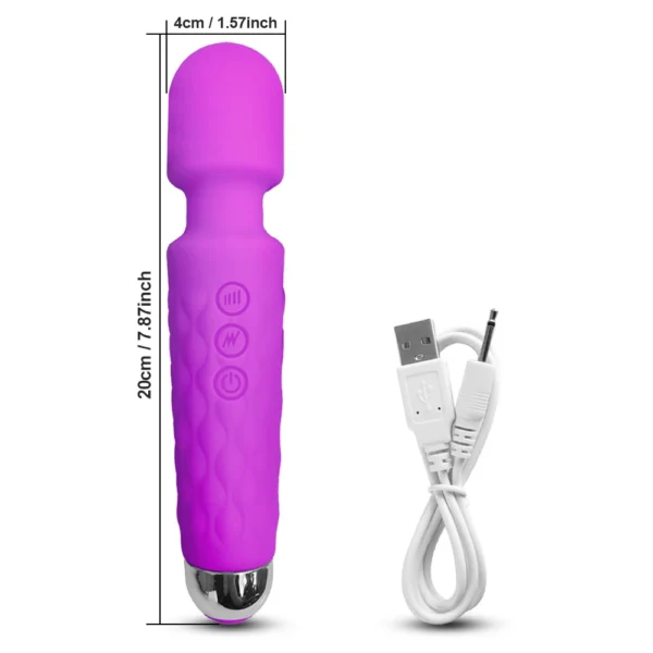 Stimolatore Punto G e Clitoride, Vibratore per Donne, Massaggiatore Potente per Punto G e Clitoride, Giocattolo Erotico AV Magic-Wand Femminile - immagine 12