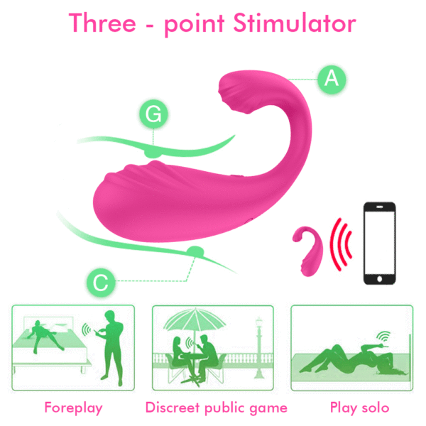 Vibratore con Doppio Motore - Controllo Remoto via App, Dildo per Donne, Wireless Bluetooth, Stimolatore Anale e Punto G, Vibratore Clitorideo e Mutandine Vibranti - immagine 20
