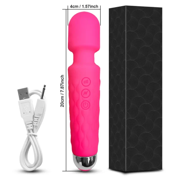 Stimolatore Punto G e Clitoride, Vibratore per Donne, Massaggiatore Potente per Punto G e Clitoride, Giocattolo Erotico AV Magic-Wand Femminile - immagine 7