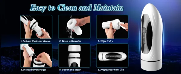 Masturbatore Maschile 4 in 1 – Dispositivo Automatico con Funzione di Suzione, Pompino Realistico, Massaggio Vaginale e Stimolazione Intensa per Uomo - immagine 14