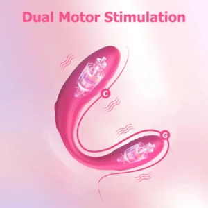 Potente Vibratore a Doppio Motore - 10 Modalità di Vibrazione, Stimolatore Clitorideo e Punto G, Stimolazione Multipla per Pene, Giocattolo Erotico Vibrante per Adulti.