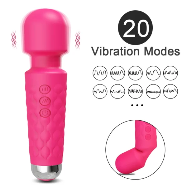 Stimolatore Punto G e Clitoride, Vibratore per Donne, Massaggiatore Potente per Punto G e Clitoride, Giocattolo Erotico AV Magic-Wand Femminile - immagine 2