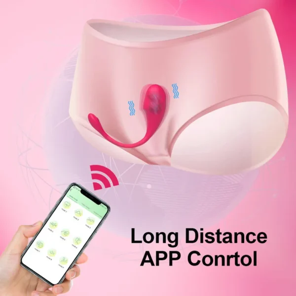 Dispositivo per Masturbazione Femminile - Ovetto Vibrante Indossabile, Stimolatore del Punto G e Clitoride, Dildo Vibratore per Mutandine, Giocattolo Erotico con Controllo via App - immagine 4