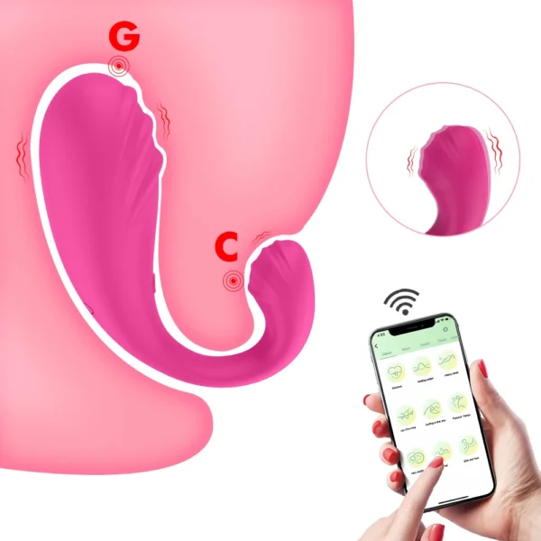 Vibratore con Doppio Motore - Controllo Remoto via App, Dildo per Donne, Wireless Bluetooth, Stimolatore Anale e Punto G, Vibratore Clitorideo e Mutandine Vibranti - immagine 18