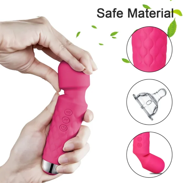 Stimolatore Punto G e Clitoride, Vibratore per Donne, Massaggiatore Potente per Punto G e Clitoride, Giocattolo Erotico AV Magic-Wand Femminile - immagine 3